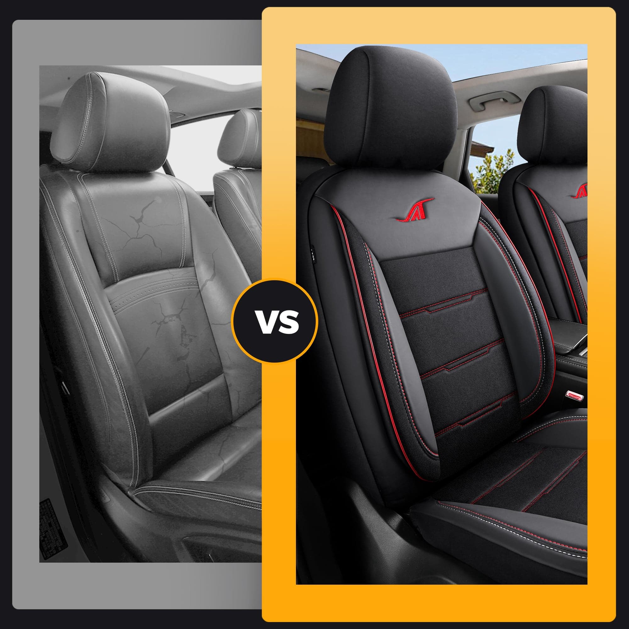 Autositzbezüge für Volkswagen Polo 6R / 6C | Komplettset für die Vordersitze | AIE-Serie 4