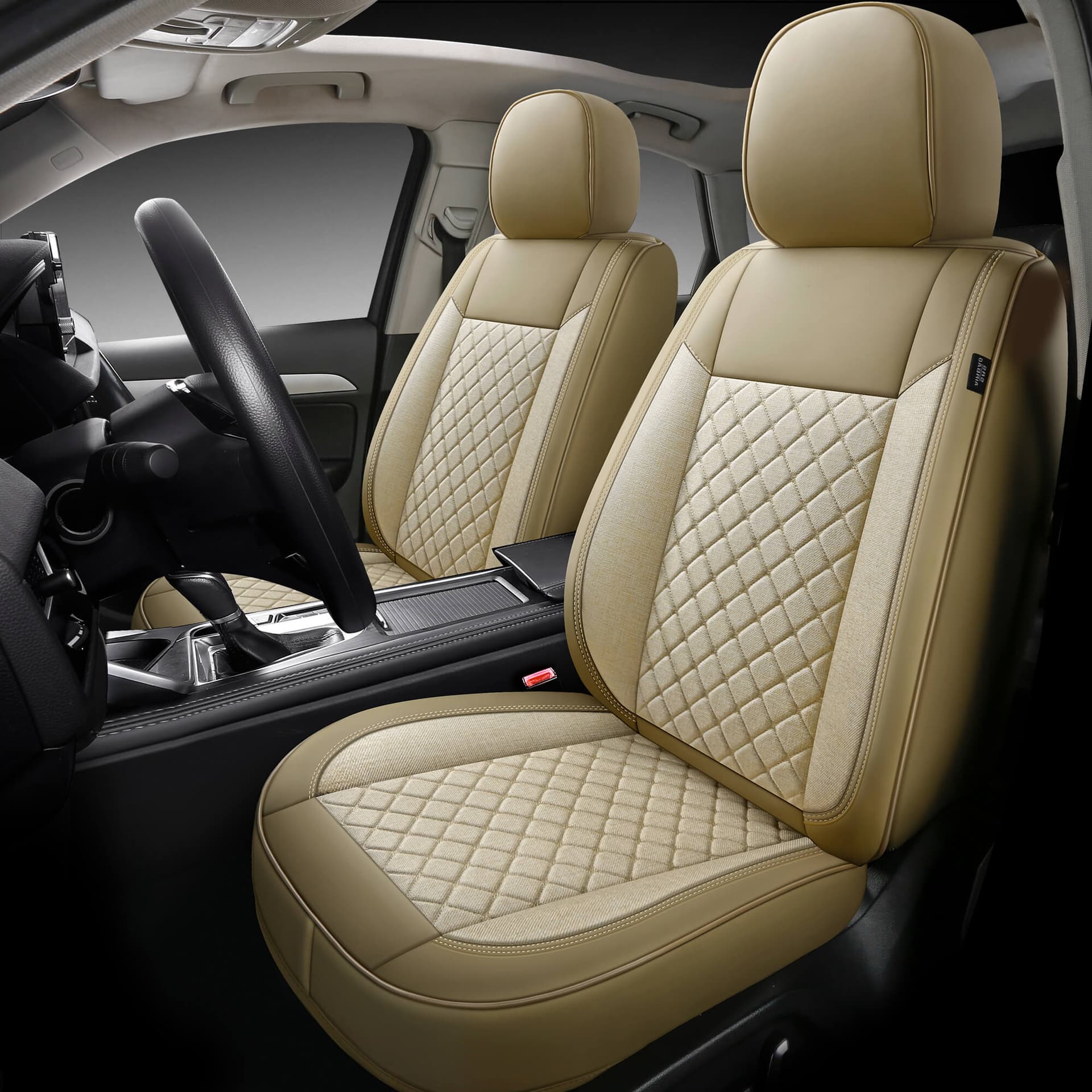 Autositzbezüge für Opel Corsa D | 2er-Set | Hochwertiges Kunstleder (Skai) | CLS900-Serie 14