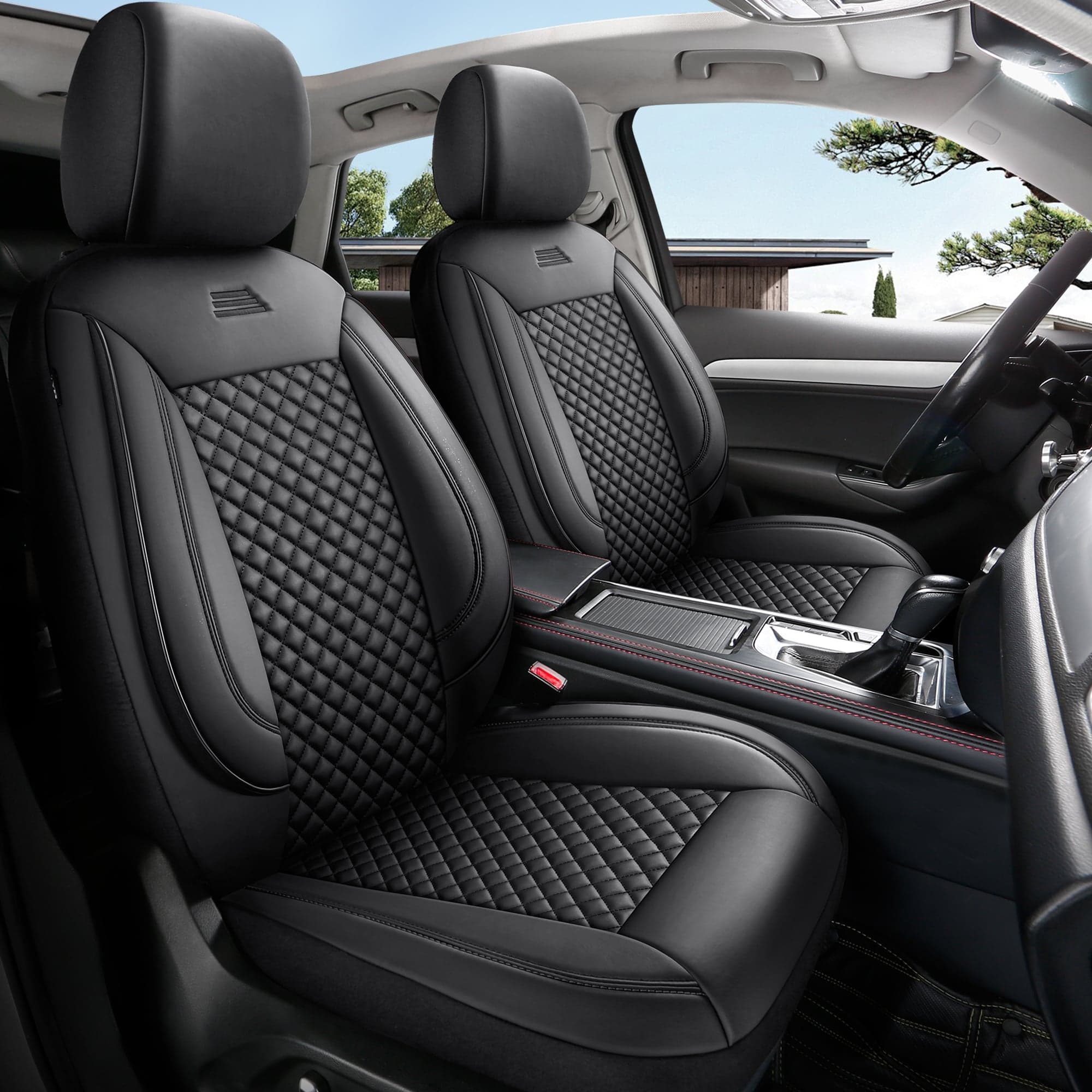 Autositzbezüge für Dacia Duster 2. Gen. in pasvorm | Komplettset für Vordersitze | AIS-Serie 8