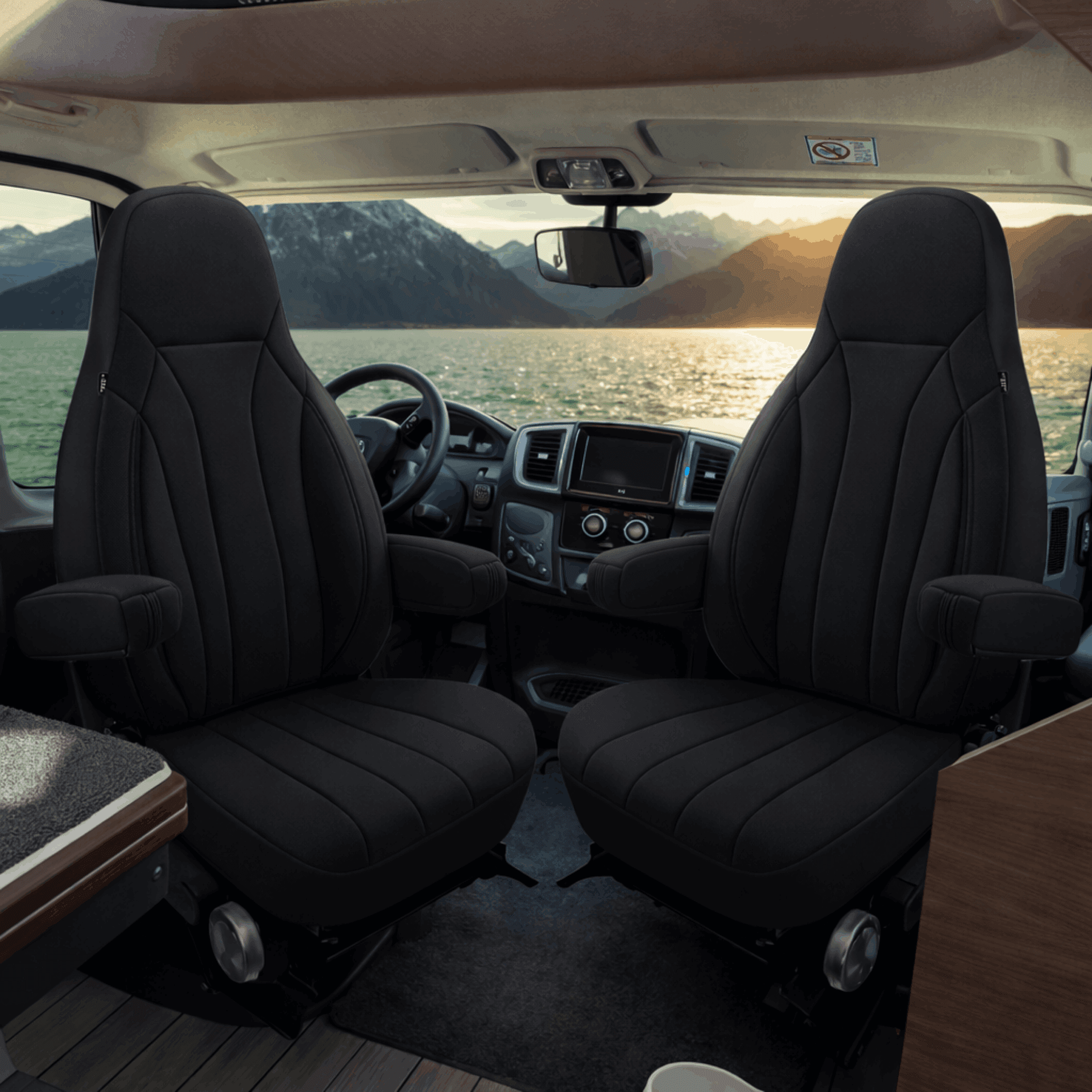 Camper stoelhoezen voor Frankia Neo | Met armleuning hoezen | Set van 2 | CIM2 Serie