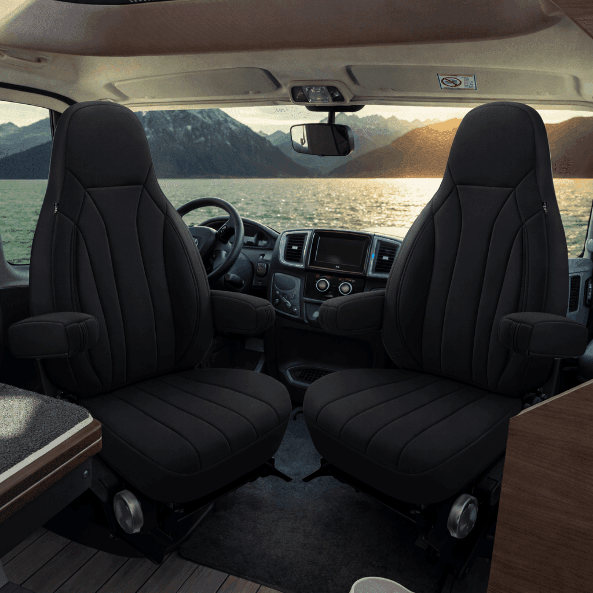 Camper stoelhoezen voor Adria Supersonic | Met armleuning hoezen | Set van 2 | CIM2 Serie