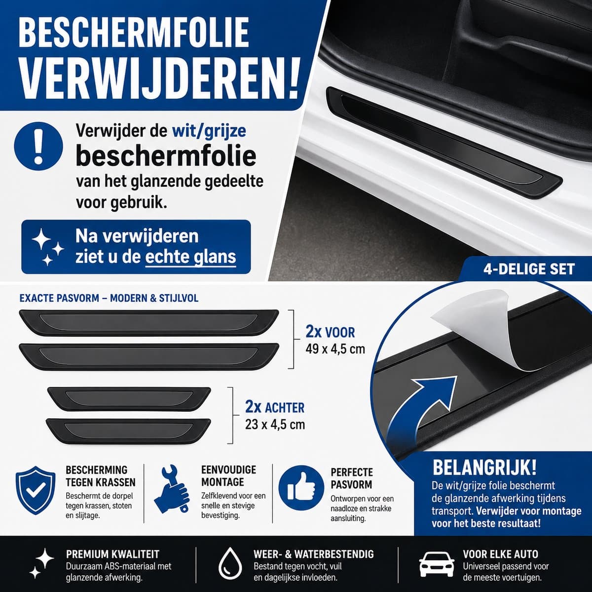 Einstiegsleisten für den Toyota Camry 6 – 4er-Set | S2 Serie 3