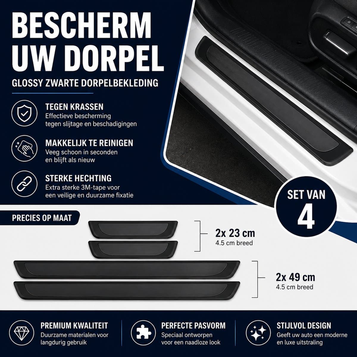 Einstiegsleisten für den Toyota Camry 6 – 4er-Set | S2 Serie 5