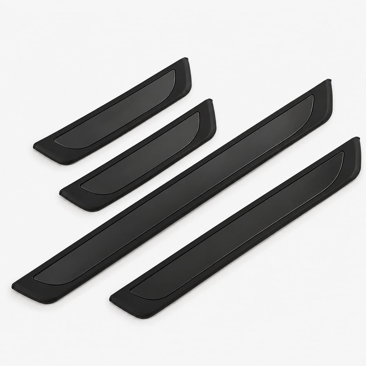 Seuils de porte pour Chevrolet Kalos – lot de 4 | Série S2 - Noir brillant