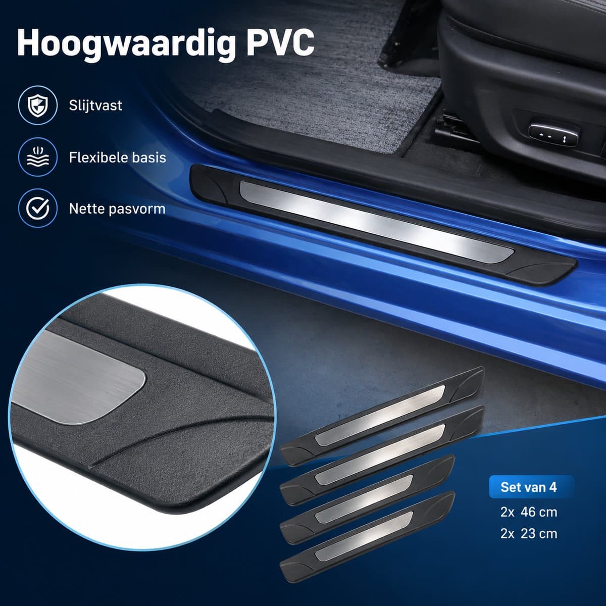 Einstiegsleisten für den Mazda 5 CR / CW – 4er-Set | TS Serie - Schwarz metallic