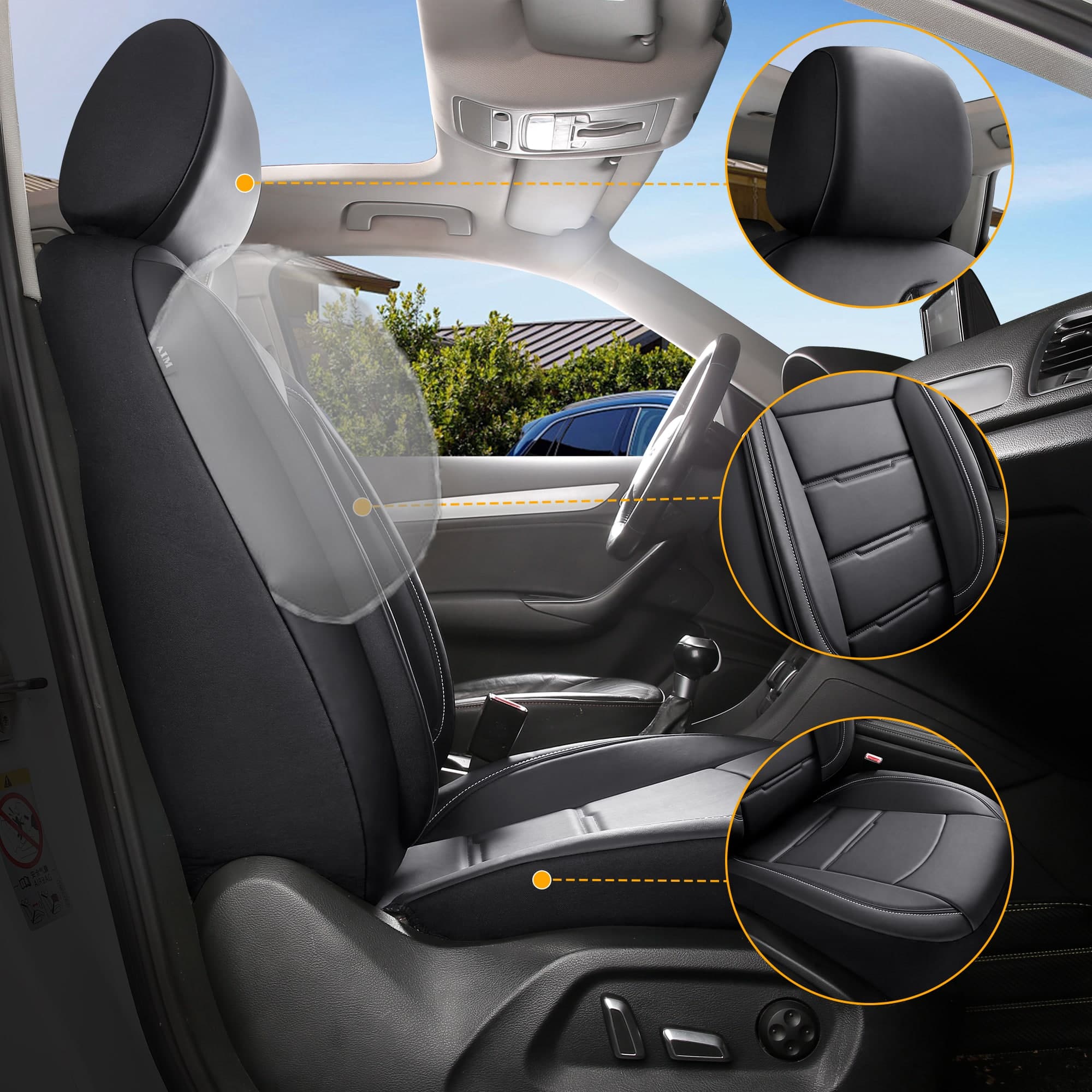 Autositzbezüge für Volkswagen Bora | Komplettset für die Vordersitze | AIE-Serie 2