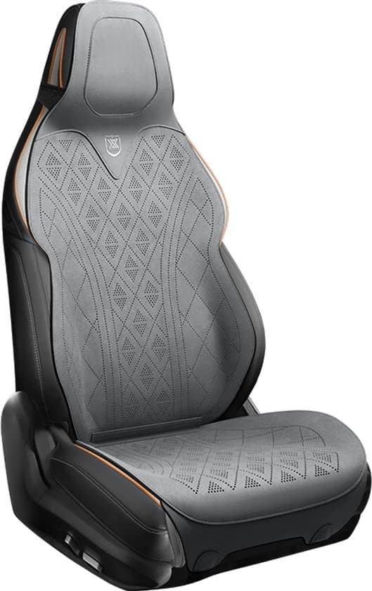 Autostoelbeschermer | Zit- en rugkussen | Set van 2 | M13 Serie - Grijs